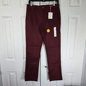 NWT Men’s Slim Fit Burgundy Jeans – Size 36